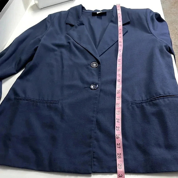 Imperfect vintage blazer women’s size 12p Sag Harbor lightweight blazer pockets - Picture 4 of 10